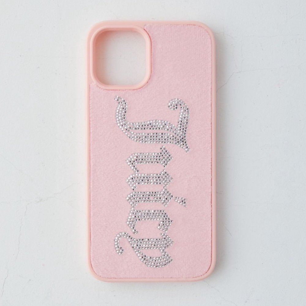 Juicy Couture UO Exclusive Bling Velvet iPhone 12/12 Pro Case- Pink | NWT